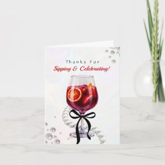 Merci pour le Sipping & Celebration Carte de remer
