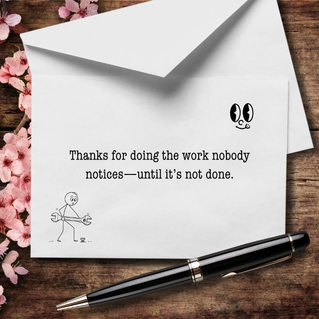 Merci pour le Travail que Personne ne Remarque (Keeping everything running… without the credit.)