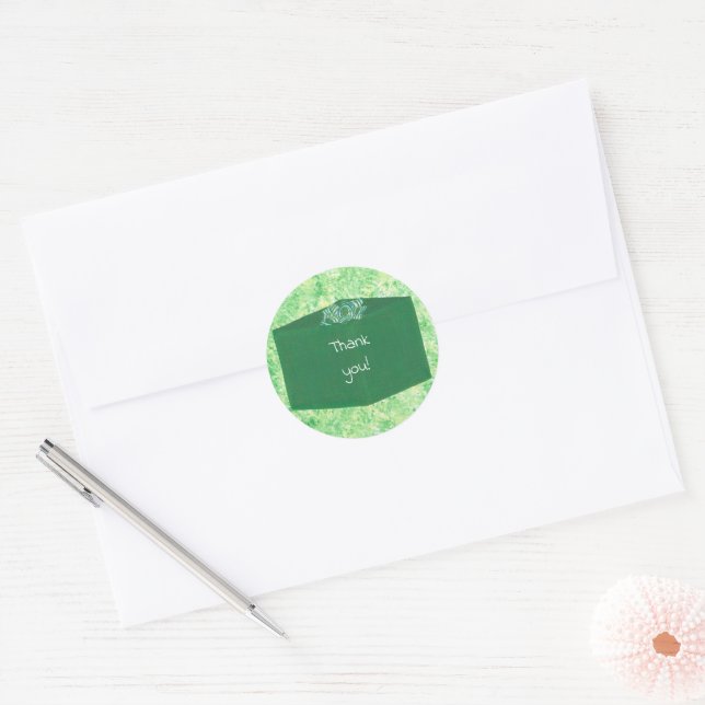 Merci pour les autocollants de cadeau de Noël vert (Enveloppe)