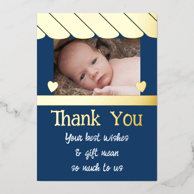 Merci pour les cadeaux pour la nouvelle carte bébé (Recto)