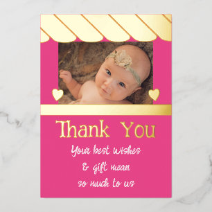 Merci pour les cadeaux pour nouveau bébé carte en