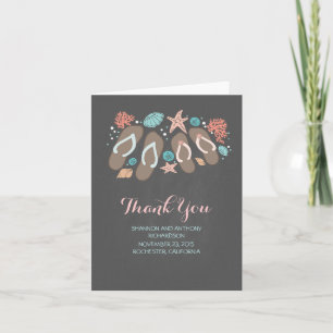 merci pour les tongs de mariage romantique sur la 