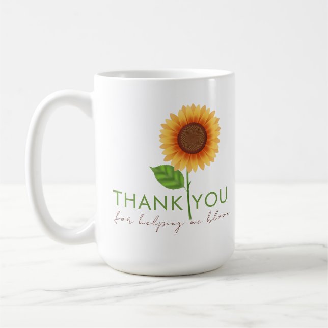 Merci Pour M'Aider À Bloom Mug (Gauche)
