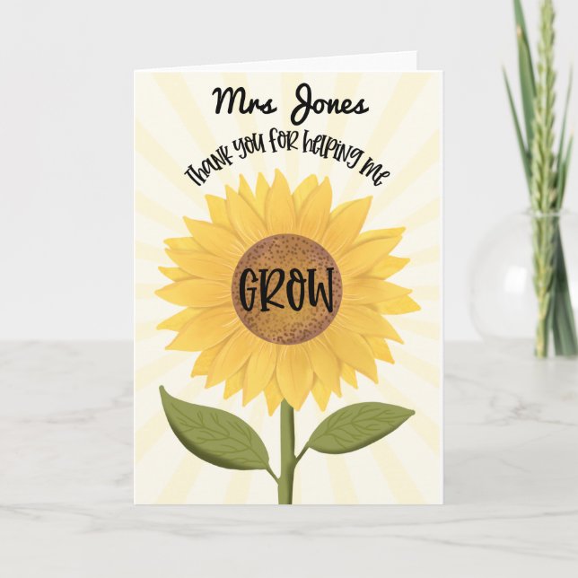 Merci pour m'aider à développer la CARTE ENSEIGNAN (Devant)