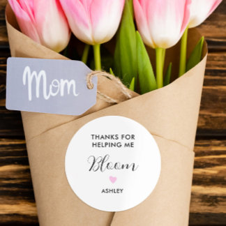 Merci pour m'avoir aidé à fleurir Autocollant Fleu