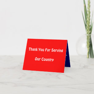 Merci pour servir notre pays