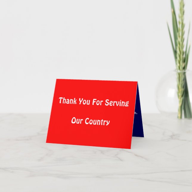 Merci pour servir notre pays (Devant)