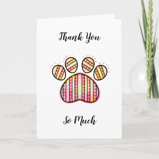 Merci Pour S'Occuper De Ma Carte Animale (Devant)