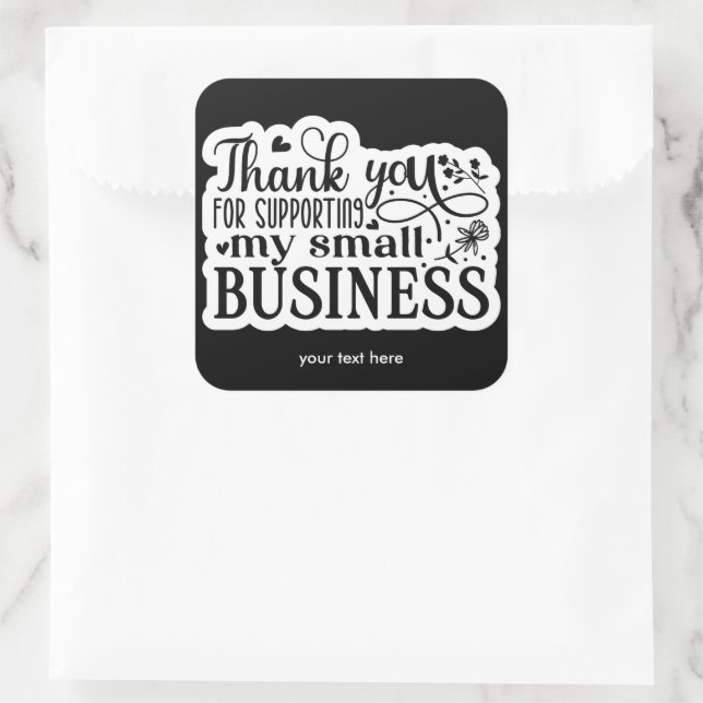 Merci pour support autocollant (Sac)
