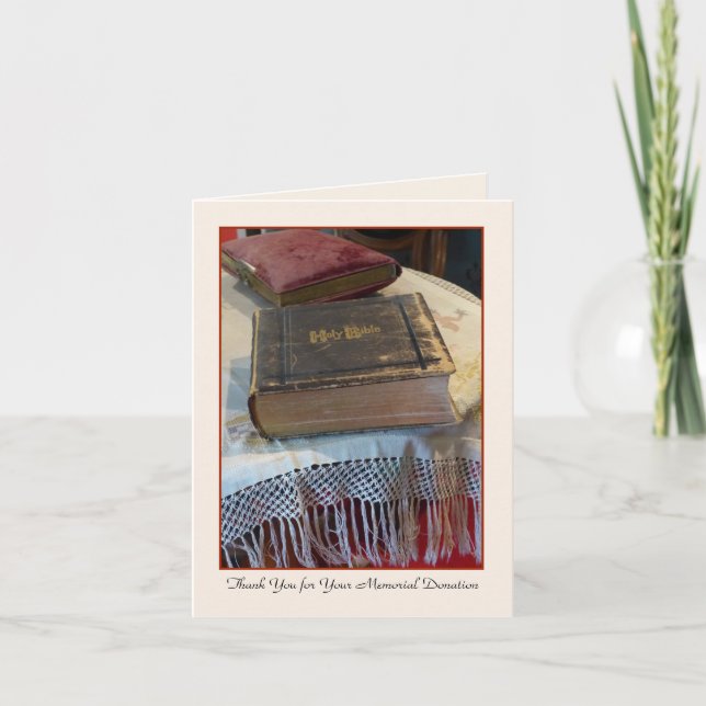 Merci pour ton don commémoratif Bible Vintage (Devant)