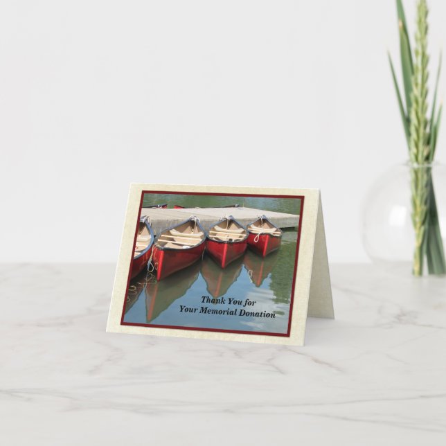 Merci pour ton don commémoratif, Canoës rouges (Devant)