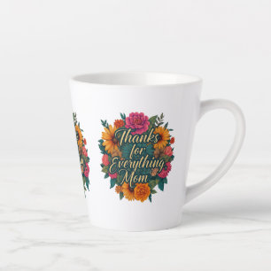 Merci pour Tout, Maman - 12 oz Petite Mug Latte