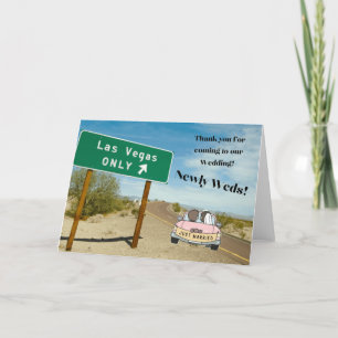 Merci pour venir à notre Mariage Las Vegas Card