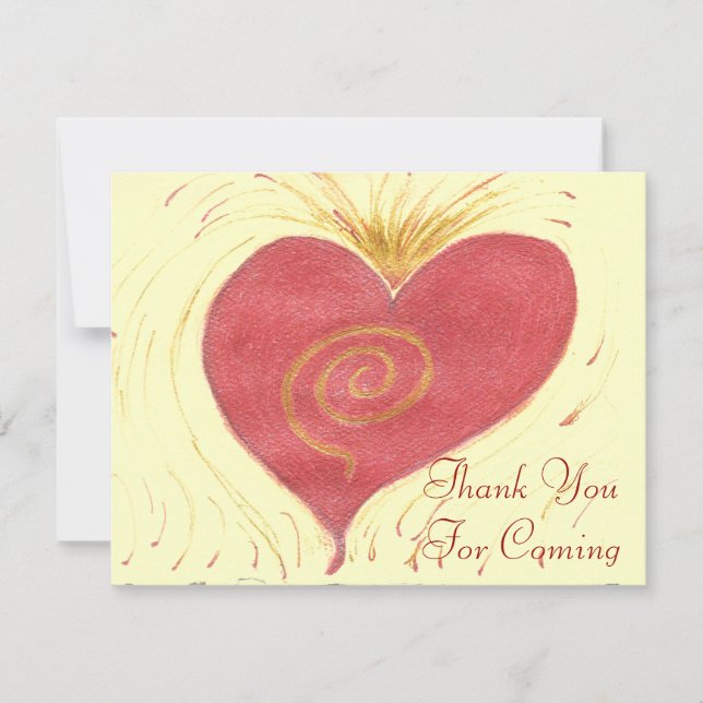 Merci pour venir, coeur rouge (Devant)