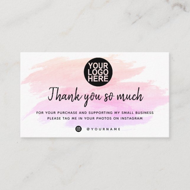 Merci Pour Vos Cartes De Commande Modèle Small Bus (Devant)