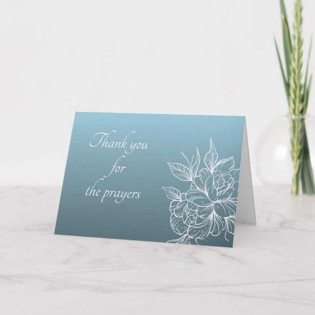 Merci Pour Vos Prières Dessin Fleur. (Devant)
