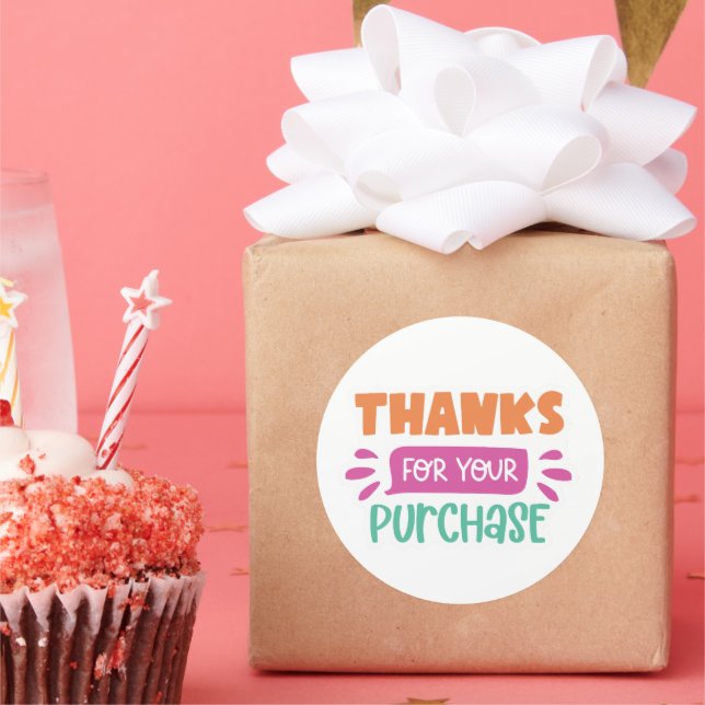 Merci pour votre achat - Autocollant pour petite e (Fête)