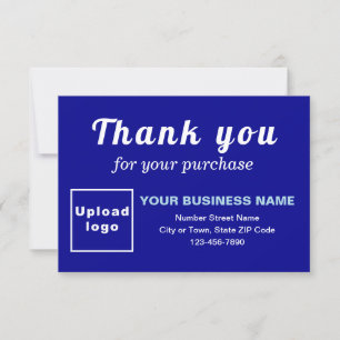 Merci Pour Votre Achat Carte Plat Bleu