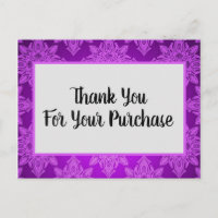 Merci pour votre achat Carte postale professionnel