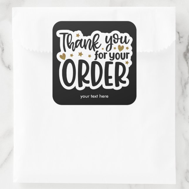 Merci pour votre autocollant de commande (Sac)