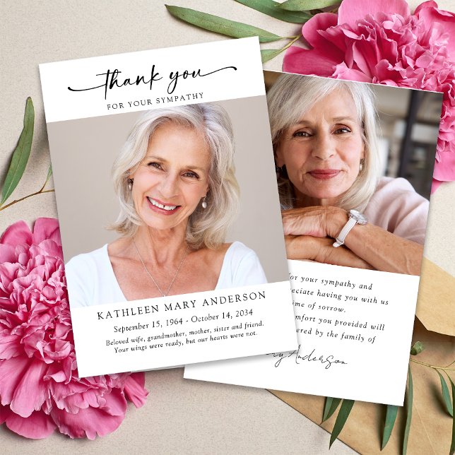 Merci pour votre Carte photo de sympathie (Créateur téléchargé)