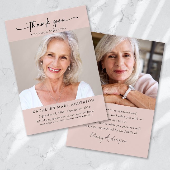 Merci pour votre Carte photo de sympathie (Créateur téléchargé)