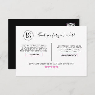 Merci Pour Votre Commande Carte De Remise Client