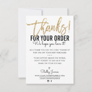 MERCI POUR VOTRE COMMANDE insérer l'or noir modern