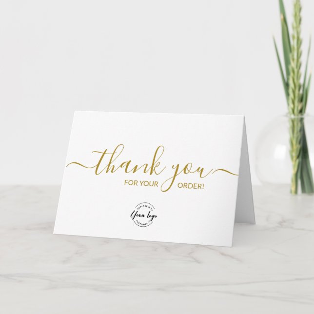 Merci pour votre commande logo d'entreprise (Devant)