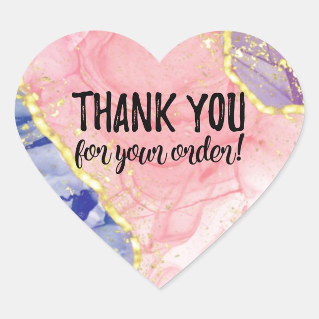 Merci pour votre étiquette de commande (Devant)