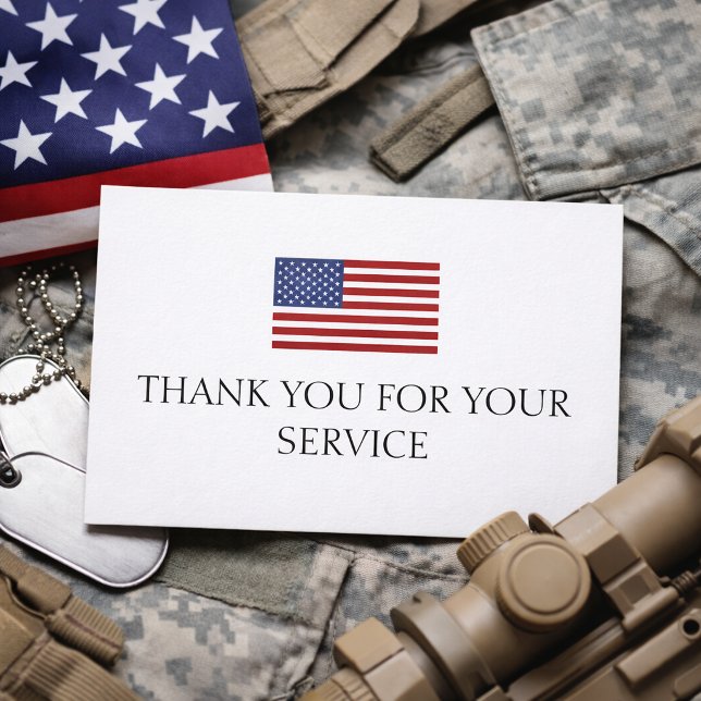 Merci pour votre service Drapeau américain rouge b (Créateur téléchargé)