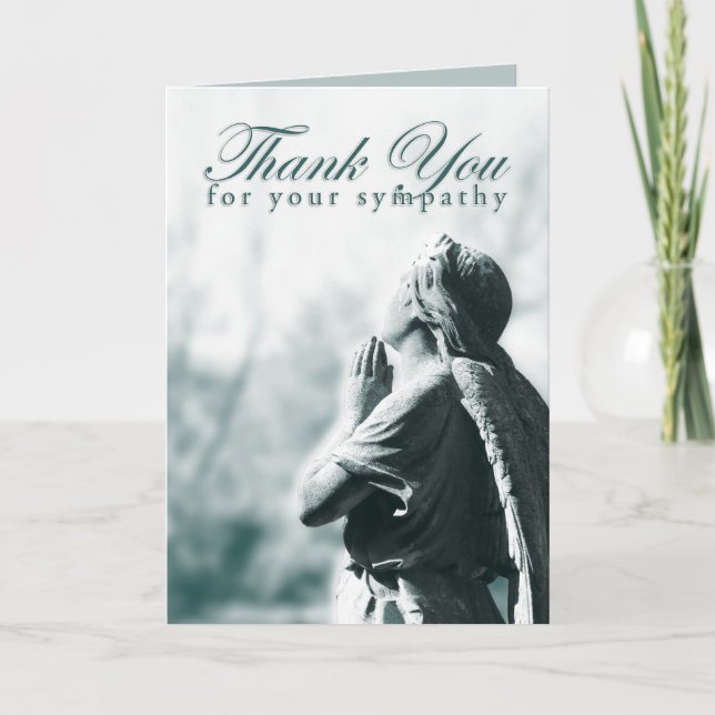 merci pour votre sympathie (ange priant) (Devant)