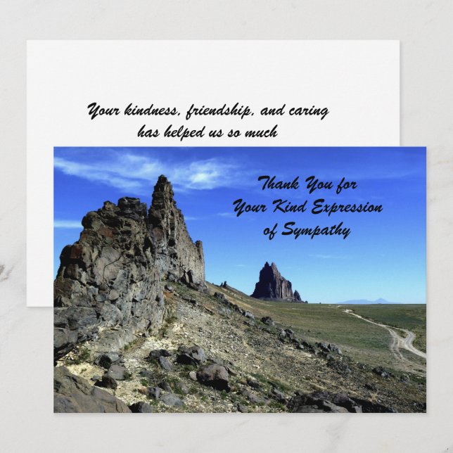 Merci pour votre sympathie, carte de note Shiprock (Devant / Derrière)