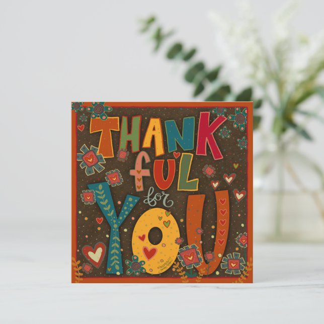 Merci pour vous amusant Folk Colorful Inspirivée (Debout devant)