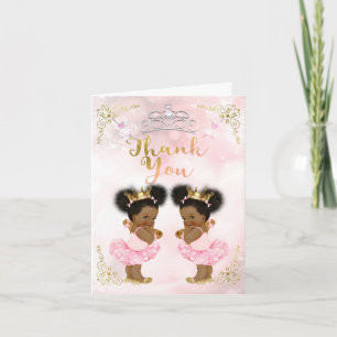 Merci Princesse Rose Bébé Fille Jumeaux Vintage