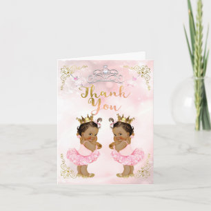 Merci Princesse Rose Bébé Fille Jumeaux Vintage