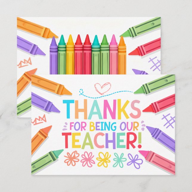 Merci Professeur Card (Devant / Derrière)