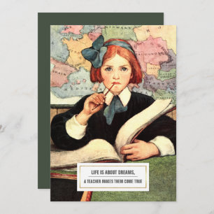 Merci, professeur. Cartes plats d'art vintage