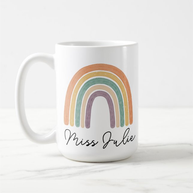 Merci Professeur - Mug Personnalisé Design Arc-en- (Gauche)