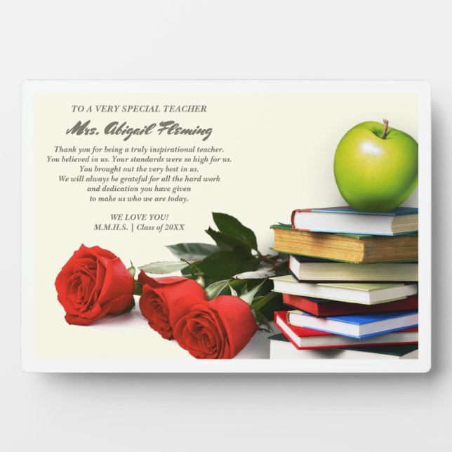 Merci, professeur. Plaques cadeaux de nom personna (Devant)