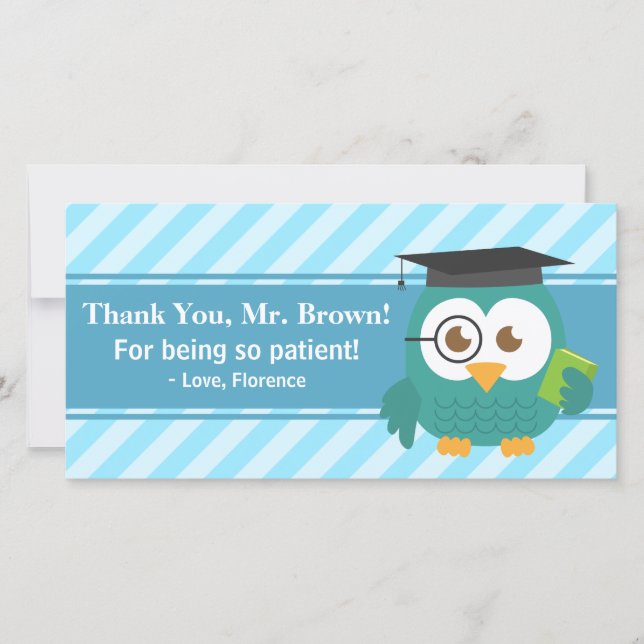 Merci Professeur, Professeur Hibou, Patience (Devant)