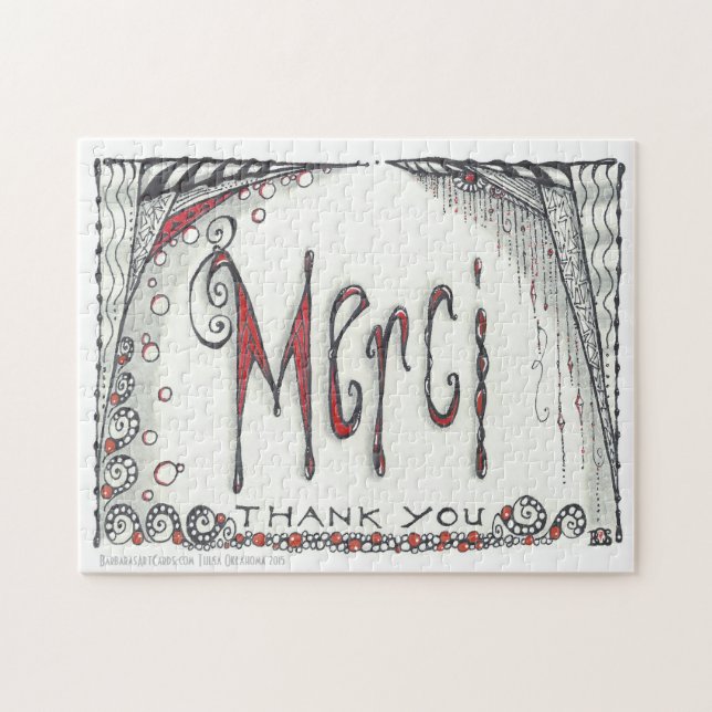 "Merci - puzzle 8x10 ou 11x14 de Merci" (Horizontal)