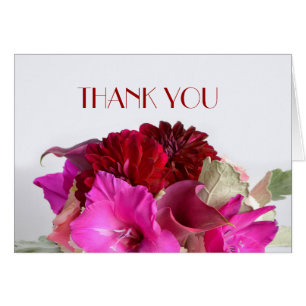 Merci romantique rouge de bouquet