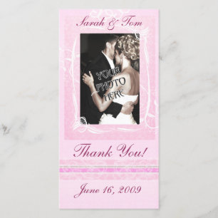 Merci rose Carte photo Customisé