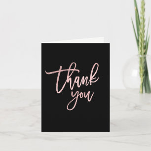 MERCI Rose Gold Rose Pailleté Moderne Écriture Élé