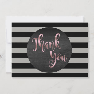 Merci Rose or Mariage noir rayé