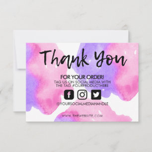 Merci rose violet aquarelle Média Insérer
