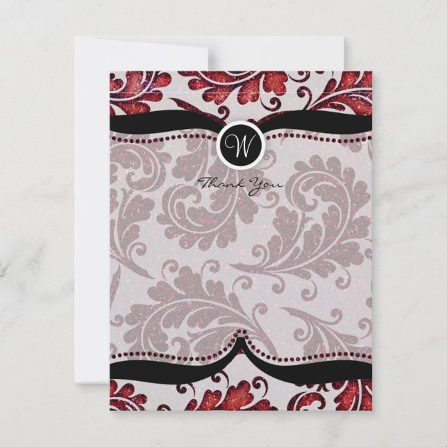 Merci rouge de mariage de Paisley de damassé (Devant)