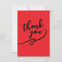 Merci Rouge Éclatant Classique Unique Simple