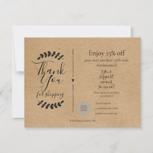 Merci Rustique Kraft Pour Shopping Rabais